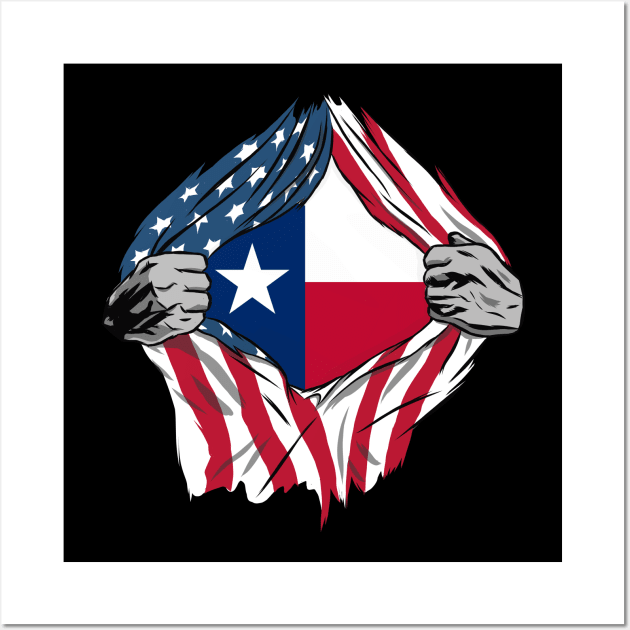 USA American Grown Texas Flag Wall Art by tobzz